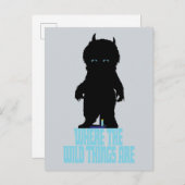 Waar de wilde dingen zijn | Wild Thing Silhouette Briefkaart (Voorkant / Achterkant)
