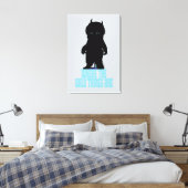 Waar de wilde dingen zijn | Wild Thing Silhouette Canvas Afdruk (Insitu (Slaapkamer))
