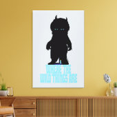 Waar de wilde dingen zijn | Wild Thing Silhouette Canvas Afdruk (Insitu (Woonkamer))