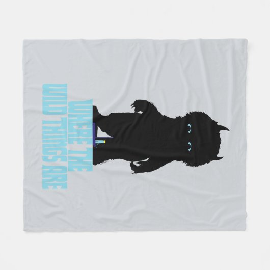 Waar de wilde dingen zijn | Wild Thing Silhouette Fleece Deken (Voorkant (Horizontaal))