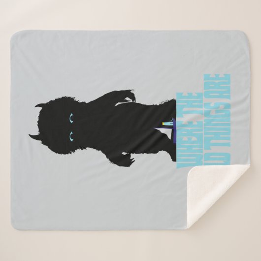 Waar de wilde dingen zijn | Wild Thing Silhouette Sherpa Deken (Voorkant (horizontaal))