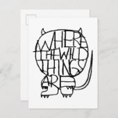 Waar de wilde dingen zijn | Wild Thing Sketch Briefkaart (Voorkant / Achterkant)