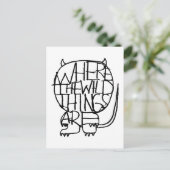 Waar de wilde dingen zijn | Wild Thing Sketch Briefkaart (Staand voorkant)