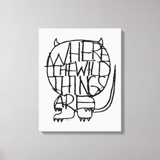 Waar de wilde dingen zijn | Wild Thing Sketch Canvas Afdruk (Voorkant)