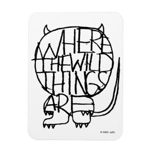 Waar de wilde dingen zijn   Wild Thing Sketch Magneet