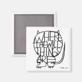 Waar de wilde dingen zijn | Wild Thing Sketch Magneet (Voorkant / Achterkant)