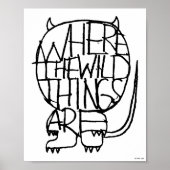 Waar de wilde dingen zijn | Wild Thing Sketch Poster (Voorkant)