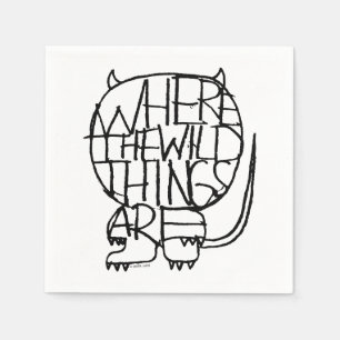 Waar de wilde dingen zijn   Wild Thing Sketch Servet