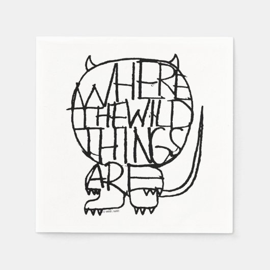 Waar de wilde dingen zijn | Wild Thing Sketch Servet (Voorkant)