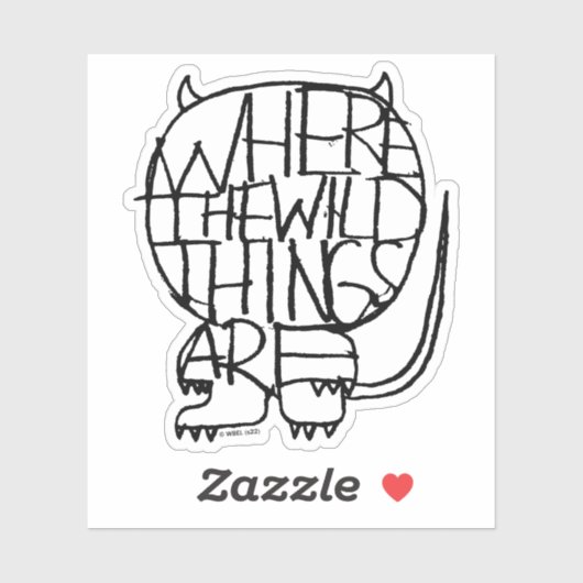 Waar de wilde dingen zijn | Wild Thing Sketch Sticker (Vel)