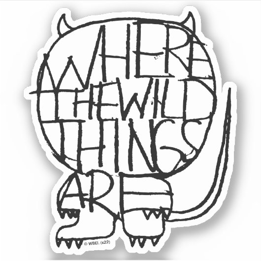 Waar de wilde dingen zijn | Wild Thing Sketch Sticker (Voorkant)