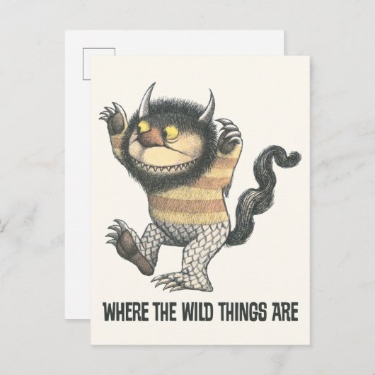 Waar de wilde dingen zijn | Wilde dding Briefkaart (Voorkant / Achterkant)