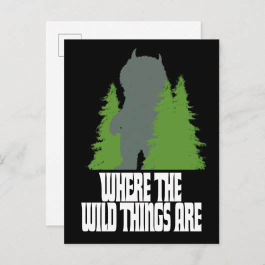 Waar de wilde dingen zijn | Wilde dding en bomen Briefkaart (Voorkant / Achterkant)