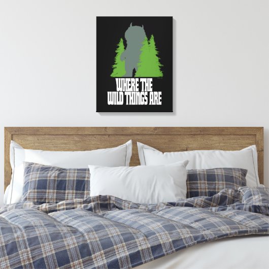 Waar de wilde dingen zijn | Wilde dding en bomen Canvas Afdruk (Insitu (Slaapkamer))