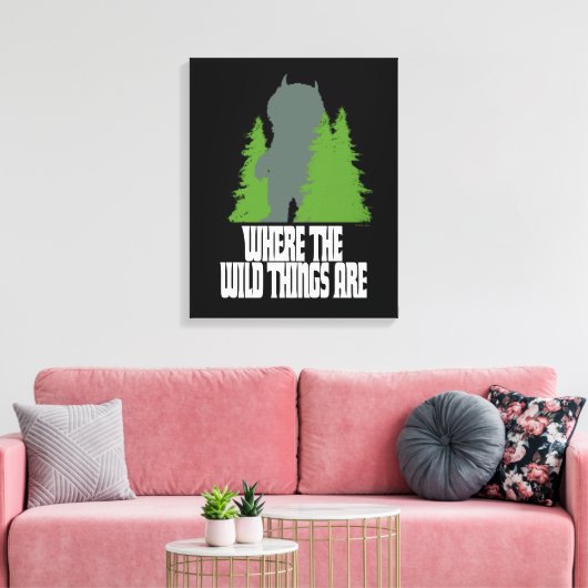 Waar de wilde dingen zijn | Wilde dding en bomen Canvas Afdruk (Insitu (Woonkamer))