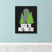 Waar de wilde dingen zijn | Wilde dding en bomen Canvas Afdruk (Insitu (Houten vloer))