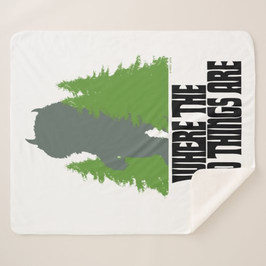 Waar de wilde dingen zijn | Wilde dding en bomen Sherpa Deken (Voorkant (horizontaal))