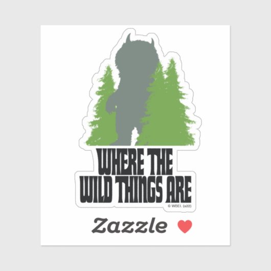 Waar de wilde dingen zijn | Wilde dding en bomen Sticker (Vel)
