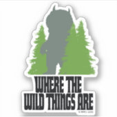 Waar de wilde dingen zijn | Wilde dding en bomen Sticker (Voorkant)