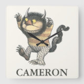 Waar de wilde dingen zijn | Wilde dding | Naam toe Vierkante Klok (Voorkant)