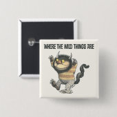Waar de wilde dingen zijn | Wilde dding Vierkante Button 5,1 Cm (Voorkant /achterkant)