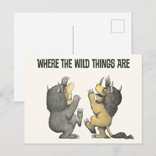 Waar de wilde dingen zijn | Wilde dingen Briefkaart (Voorkant / Achterkant)
