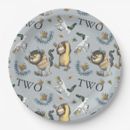 Waar de Wilde Things Are 2de Verjaardag Papieren Bordje
