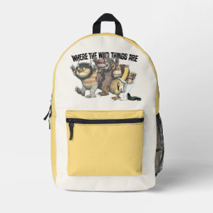 Waar de Wilde Things Are-figuren & logo Bedrukte Rugzak