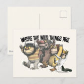 Waar de Wilde Things Are-figuren & logo Briefkaart (Voorkant / Achterkant)