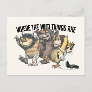 Waar de Wilde Things Are-figuren & logo Briefkaart