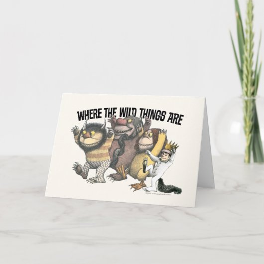 Waar de Wilde Things Are-figuren & logo Kaart (Voorkant)