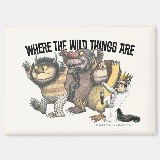 Waar de Wilde Things Are-figuren & logo Magneet (Voorkant)