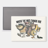Waar de Wilde Things Are-figuren & logo Magneet (Voorkant / Achterkant)