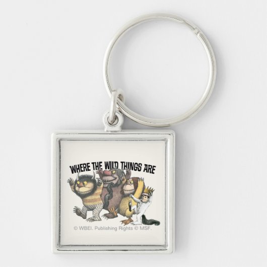 Waar de Wilde Things Are-figuren & logo Sleutelhanger (Voorkant)