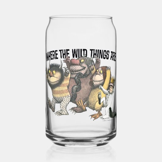 Waar de Wilde Things Are Karakters & Logo Blikvorm Glas (Voorkant)