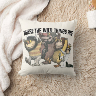 Waar de Wilde Things Are Karakters & Logo Kussen