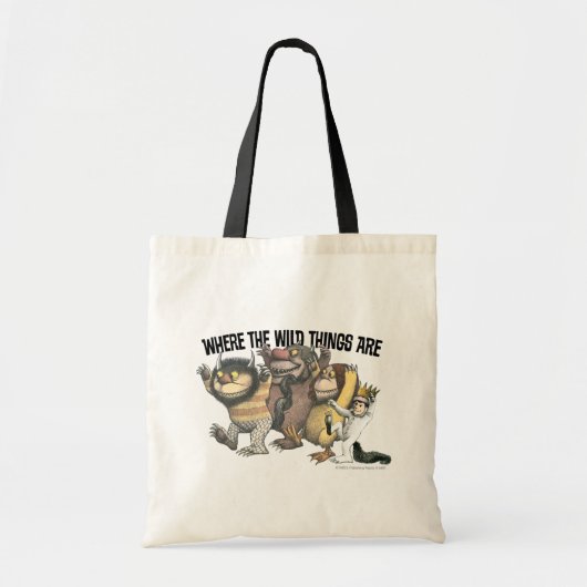 Waar de Wilde Things Are-tekens & Logo Tote Bag (Voorkant)