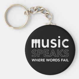 Waar de Woorden van de Muziek citeren uit pianokle Sleutelhanger