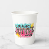 Waar de zomer nooit document kop beëindigt papieren bekers (Achterkant)