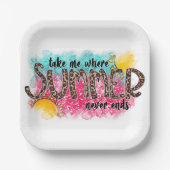 Waar de zomer nooit eindigt papier Bord (Voorkant)