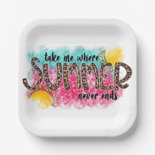 Waar de zomer nooit eindigt papier Bord (Voorkant)