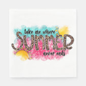 Waar de zomer nooit eindigt papieren servet (Voorkant)