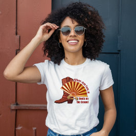 Waar Dem Fans At, Boots On The Ground Unisex T-shirt