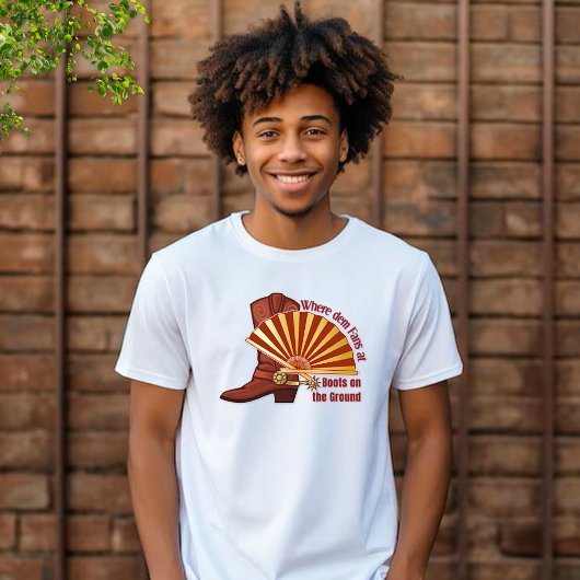 Waar Dem Fans At, Boots On The Ground Unisex T-shirt