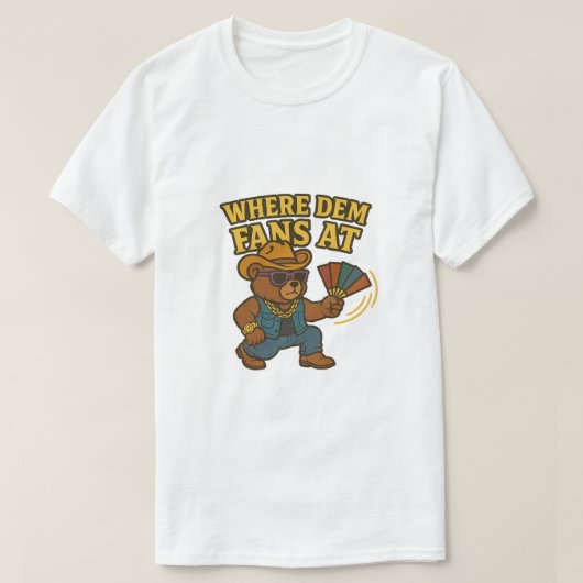 Waar DEM-fans bij - Hip Hop Cowboy Teddy Bear T-shirt (Design voorkant)
