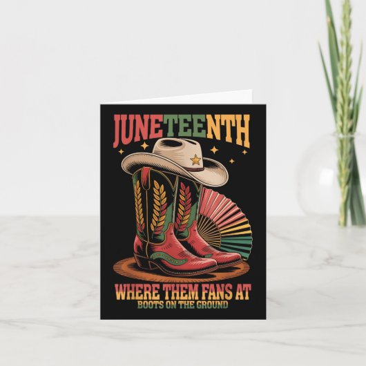 Waar die fans bij Juneteenth Cowgirl Boots op de Kaart (Voorkant)