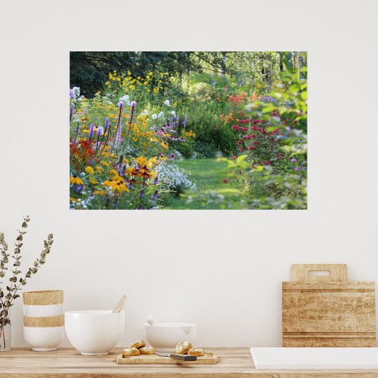 Waar drie tuinen 36x24 Poster ontmoeten (Keuken)