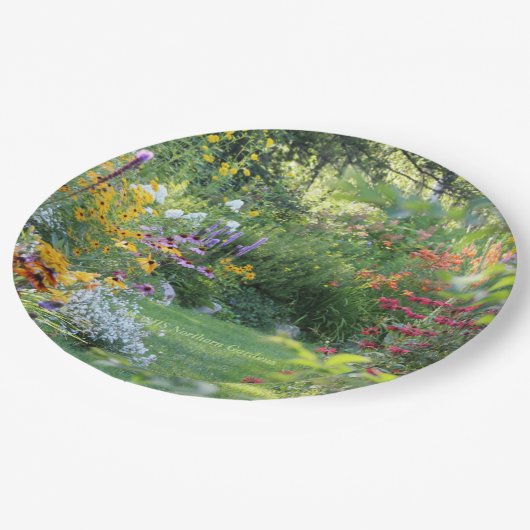 Waar drie tuinen samenkomen papieren bordje (Gekanteld)