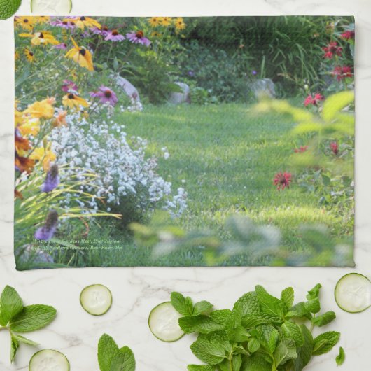 Waar drie tuinen samenkomen theedoek (Gevouwen)