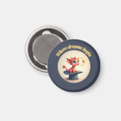 Waar dromen beginnen - Schattigee drakenmagneet Magneet (Voorkant / Achterkant)